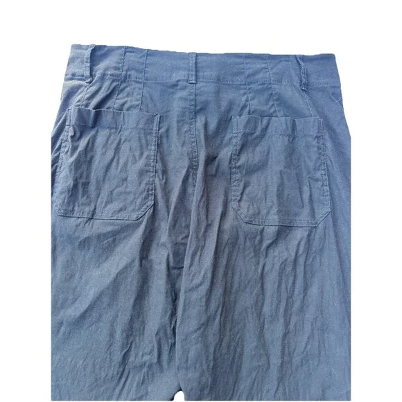 Maeve Pants Womens 34 Black Linen Blend The Colette High Rise Wide Leg Trousers - Picture 5 of 13